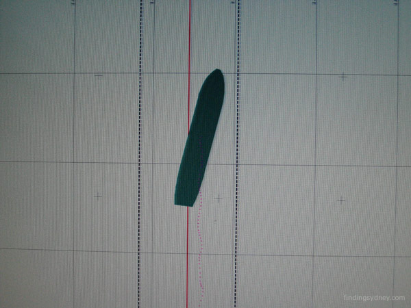 Navigation screen showing the SV Geosounder crab-steering down the trackline.