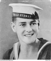 Studio portrait of 24302 Able Seaman (AB) Philip William Steed of Ashfield, NSW. Enlisting in the RAN in May 1940, AB Steed was posted to HMAS Sydney (II) after its return to Australia in February 1941. He was one of 645 Australian sailors killed when HMAS Sydney was sunk by the German Auxiliary cruiser Kormoran off the West Australian coast on 20 November 1941, age 18.
