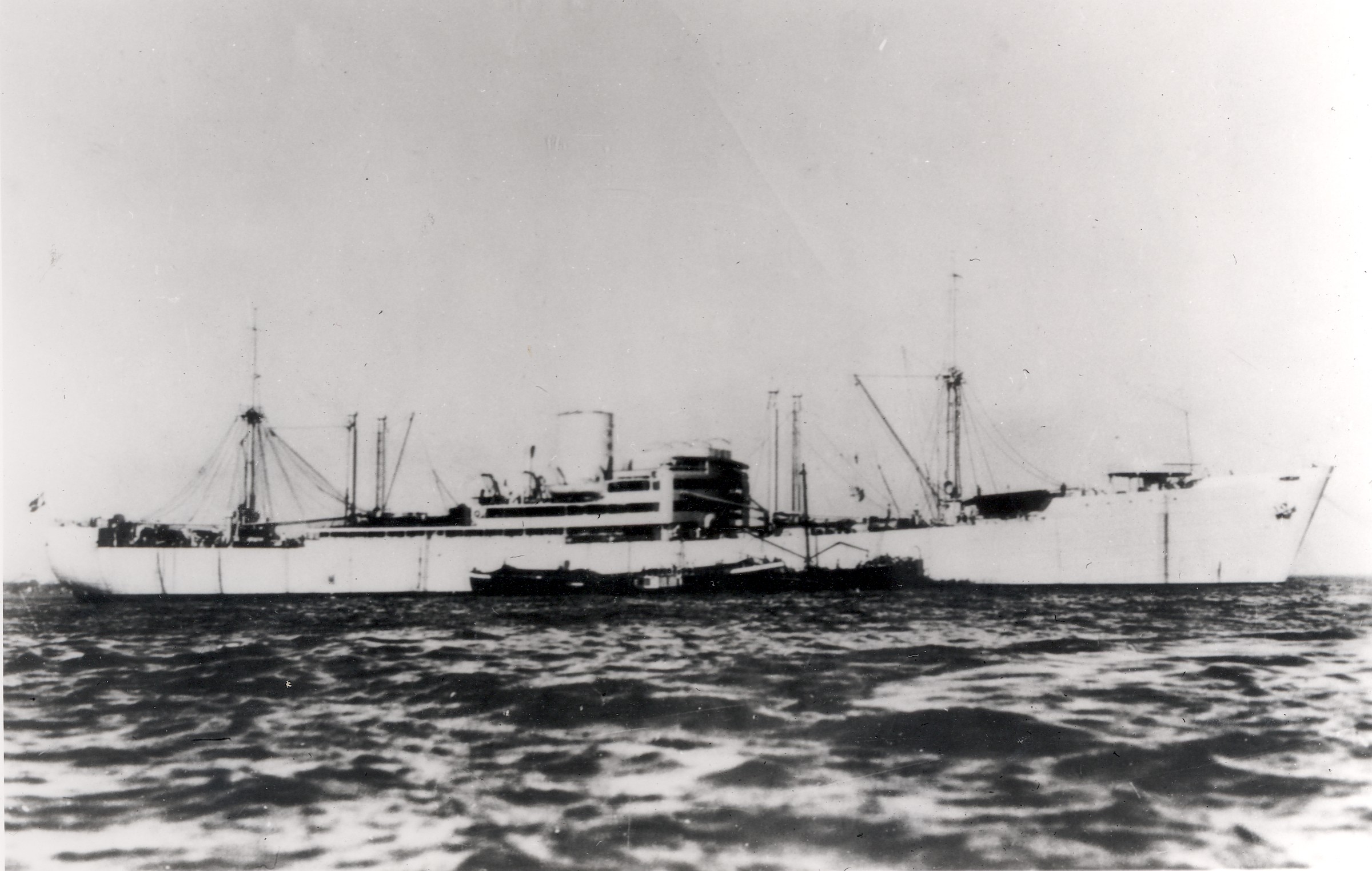 Kormoran at sea, starboard side
