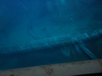 Aft end of 4-inch gun deck