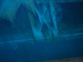 X support below 4-inch gun deck port side forward end