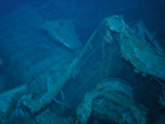 Damaged port 36 inch searchlight yoke and platfom.