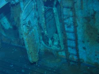 Damage in vicinity of ship's bakery port side