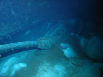 Second of  ship's port screws on seabed