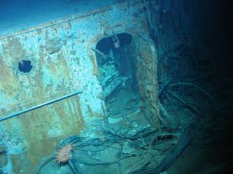 Damage to seamans mess below B turret