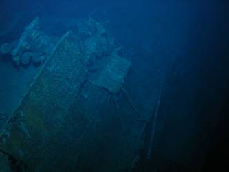 Stb fwd section of bridge, rangefinder visible