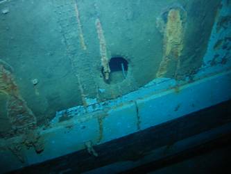 Stbd side in vicinity of aft superstructure