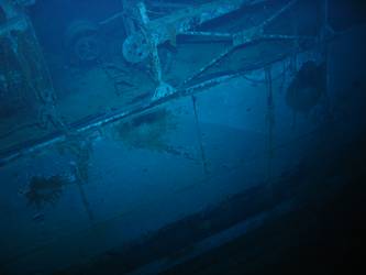 Shell hits beneath cradle for stbd 27-foot whaler