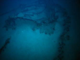 Steel plate on seabed