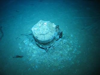 Looking down on capstan