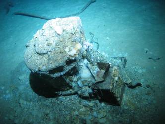 Looking down on capstan