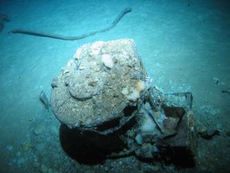Looking down on capstan