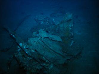 Unidentified twisted steel wreckage