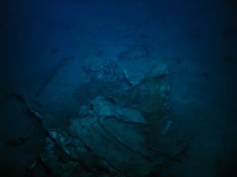Unidentified twisted steel wreckage