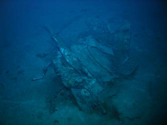 Unidentified twisted steel wreckage