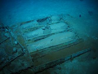 Torpedo tubes with three torpedoes remaining in mount