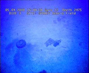 HMAS Sydney (II) Debris Field - ROV Dive 03 - 5 April 2008 - 16:48