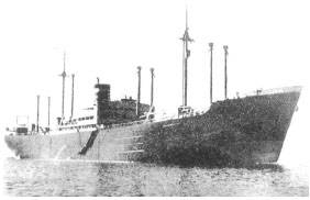 HSK Kormoran at sea, view towards starboard bow